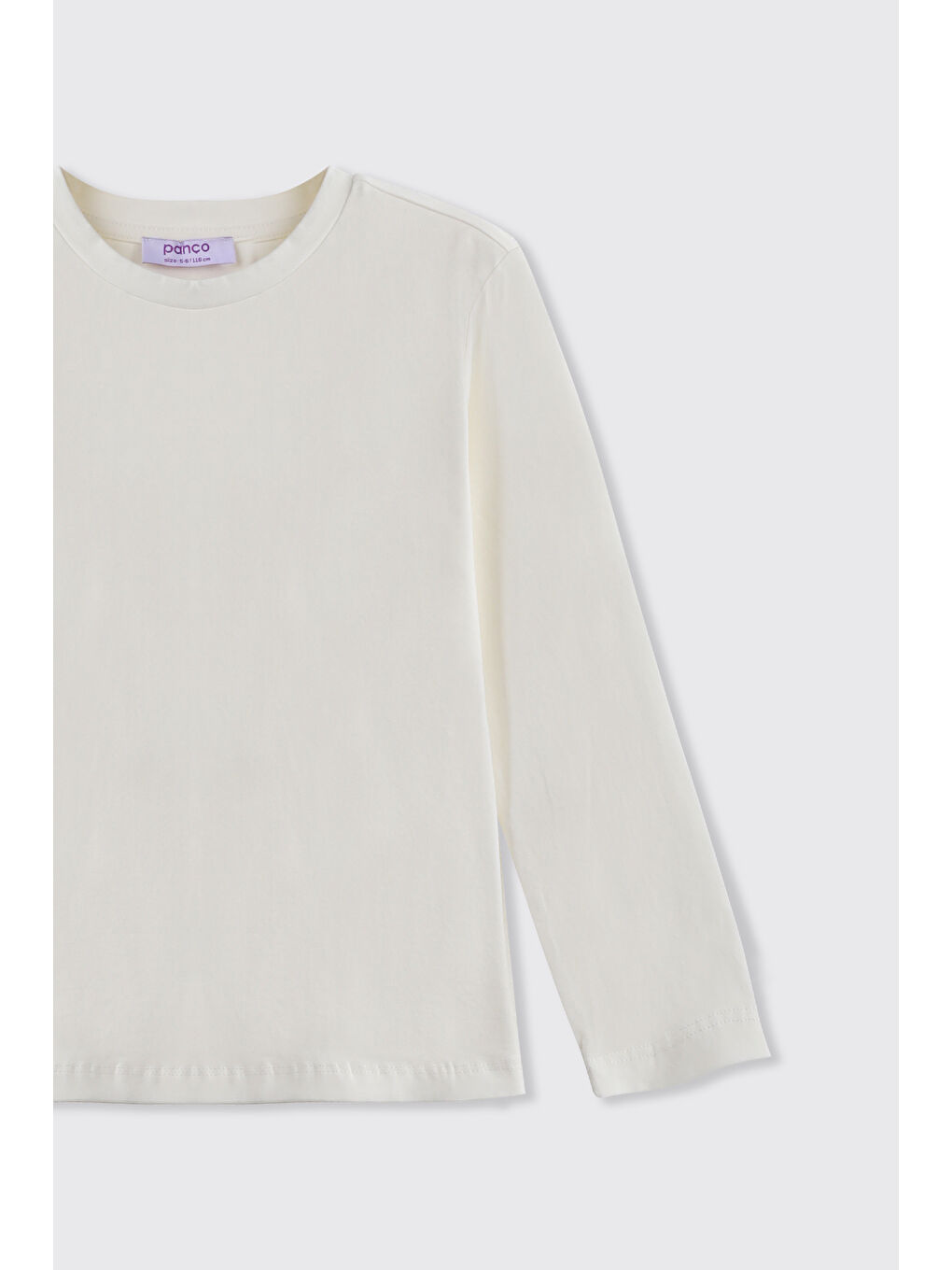 Beyaz Kız Çocuk Uzun Kollu T-Shırt-8