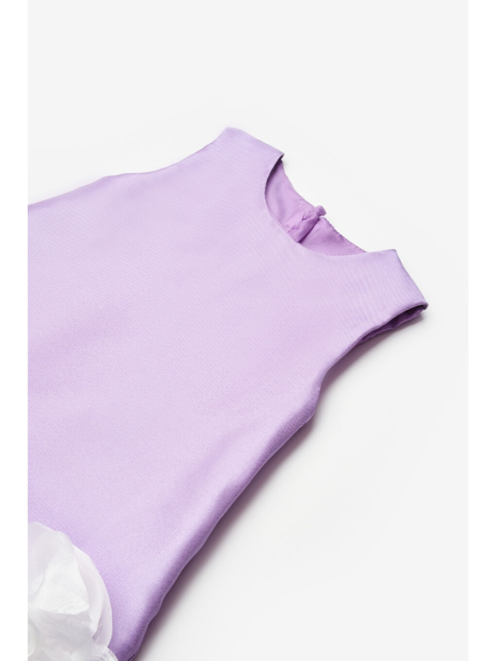 Fuşya Etek Ucu Gül Detaylı Kız Çocuk Elbise - Paola-5