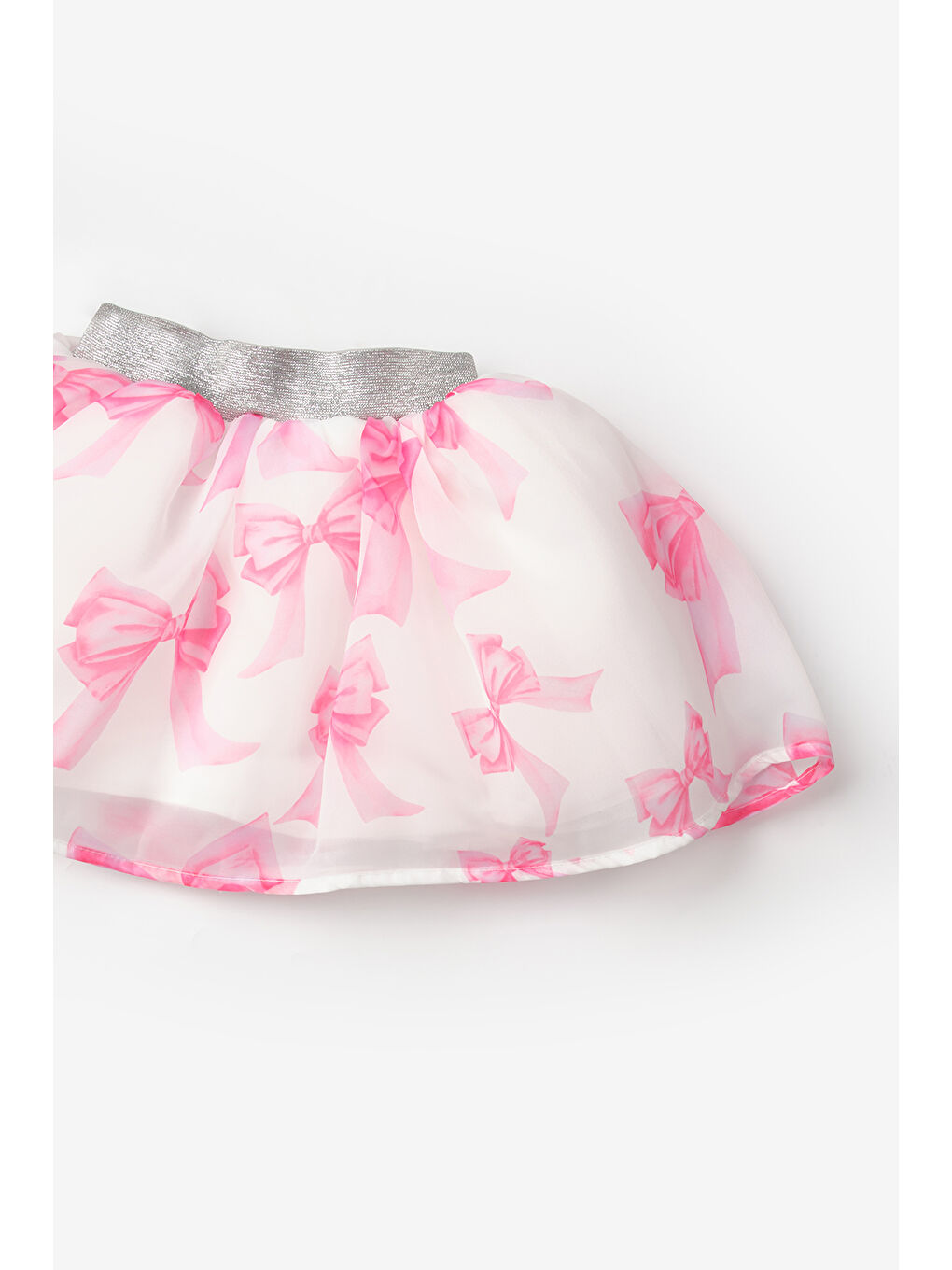 Lila Fiyonk Baskılı Organze Kız Çocuk Etek - Harper-2