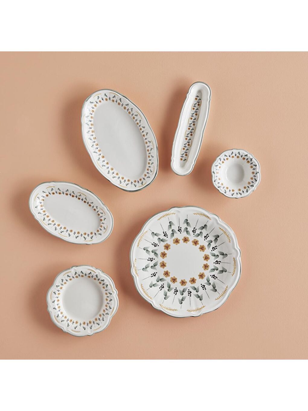 Bella Maison Adelina Stoneware 26 Parça 6 Kişilik Kahvaltı Takımı Yeşil - 2