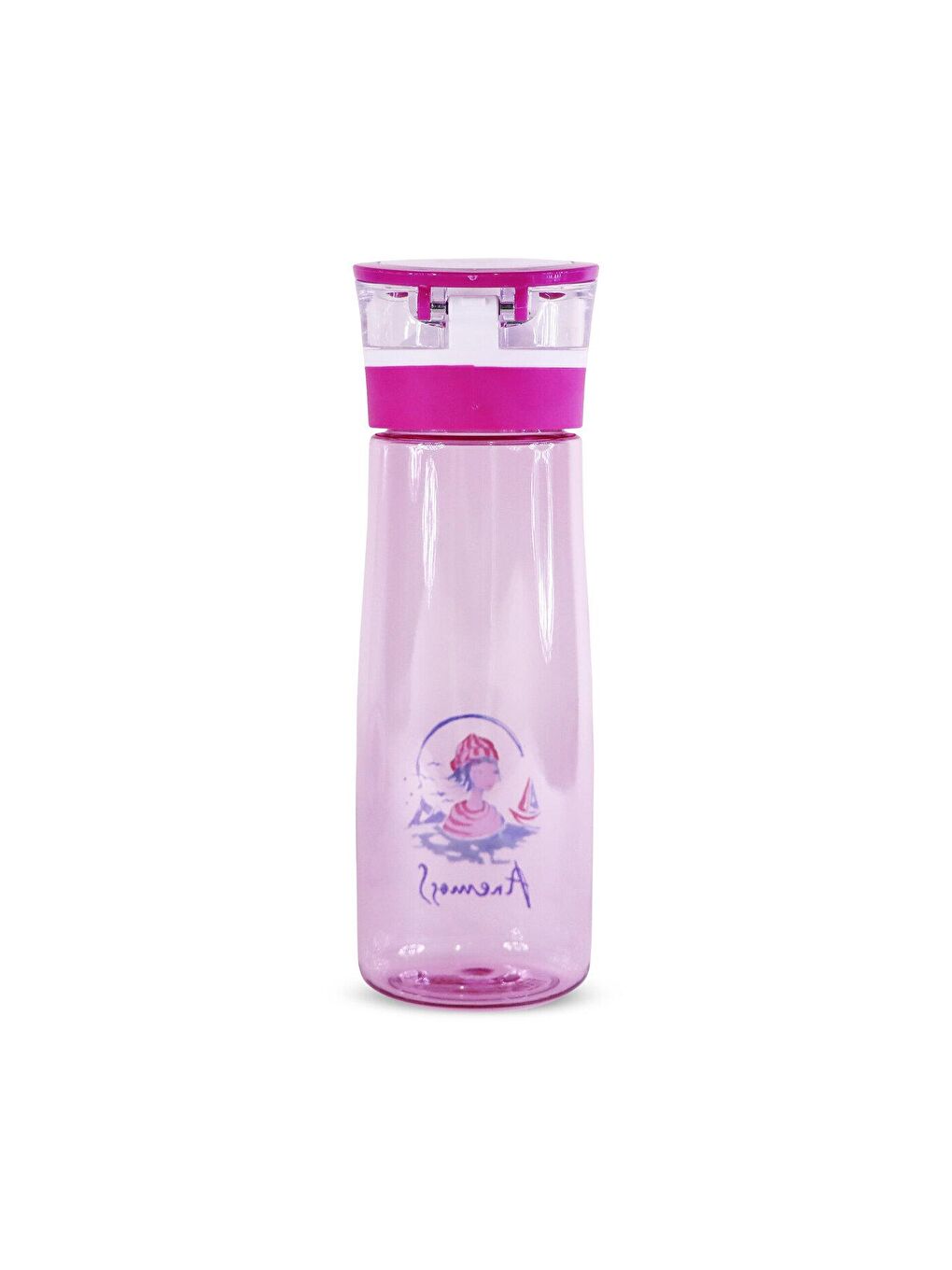 Anemoss Pembe Denizci Kız Tritan Matara 600 ml - 1