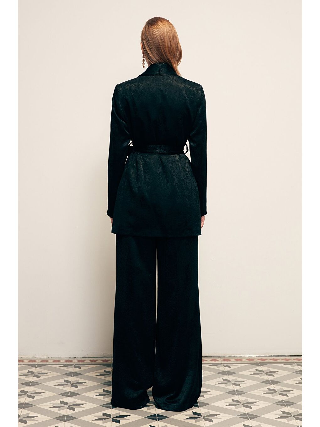 Geniş Paça Pantolon - Siyah-4