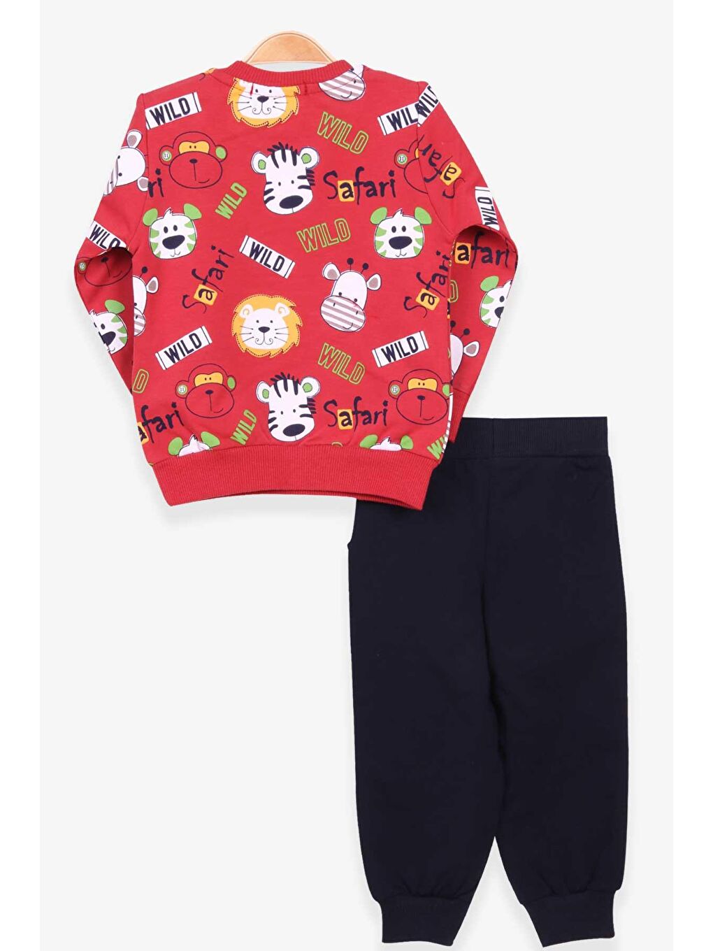 Kahverengi Erkek Çocuk Esofman Takimi Maymun Nakisli Kiremit (1-4 Yaş)-5