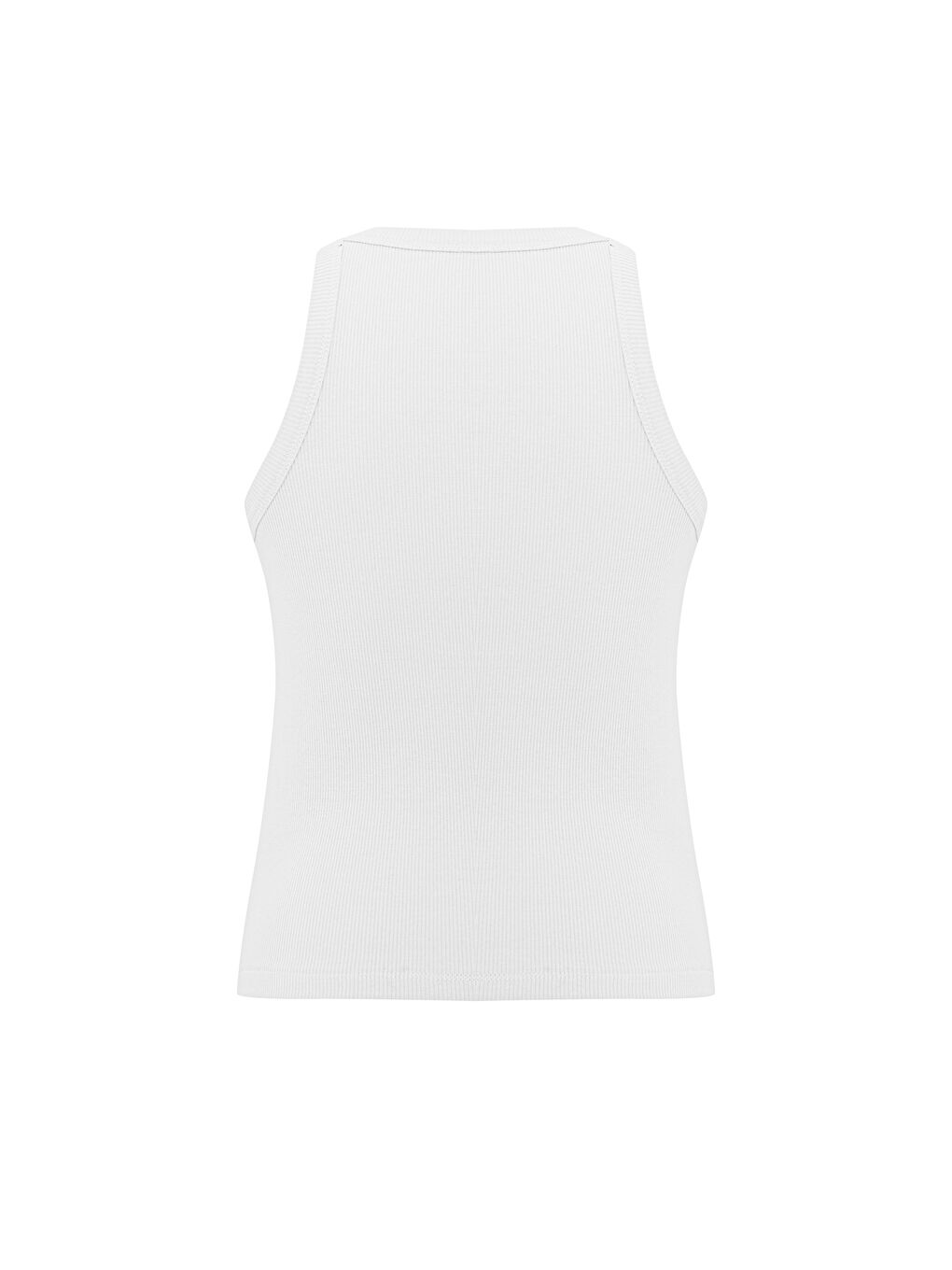 Beyaz Halter Yaka Pamuklu Kaşkorse Atlet-3