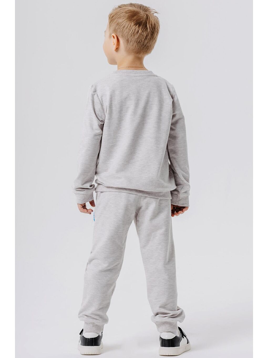 Erkek Çocuk Eşofman Takımı Astronot Ayıcıklar Baskılı Bej Melanj (2-5 Yaş)-2