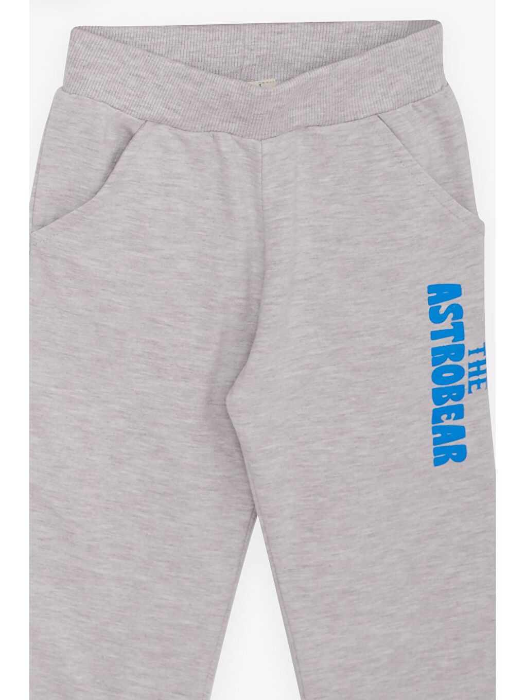 Erkek Çocuk Eşofman Takımı Astronot Ayıcıklar Baskılı Bej Melanj (2-5 Yaş)-6