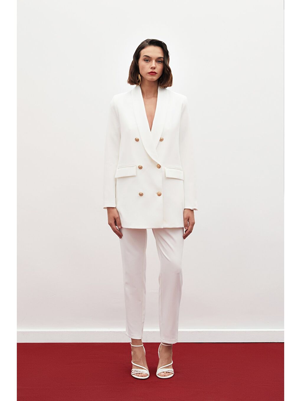 Korsaj Detaylı Pantolon - Ekru-2