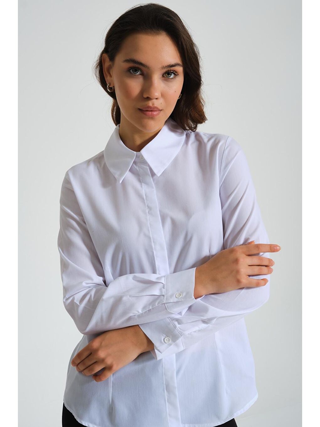 Basic Poplin Beyaz Gömlek