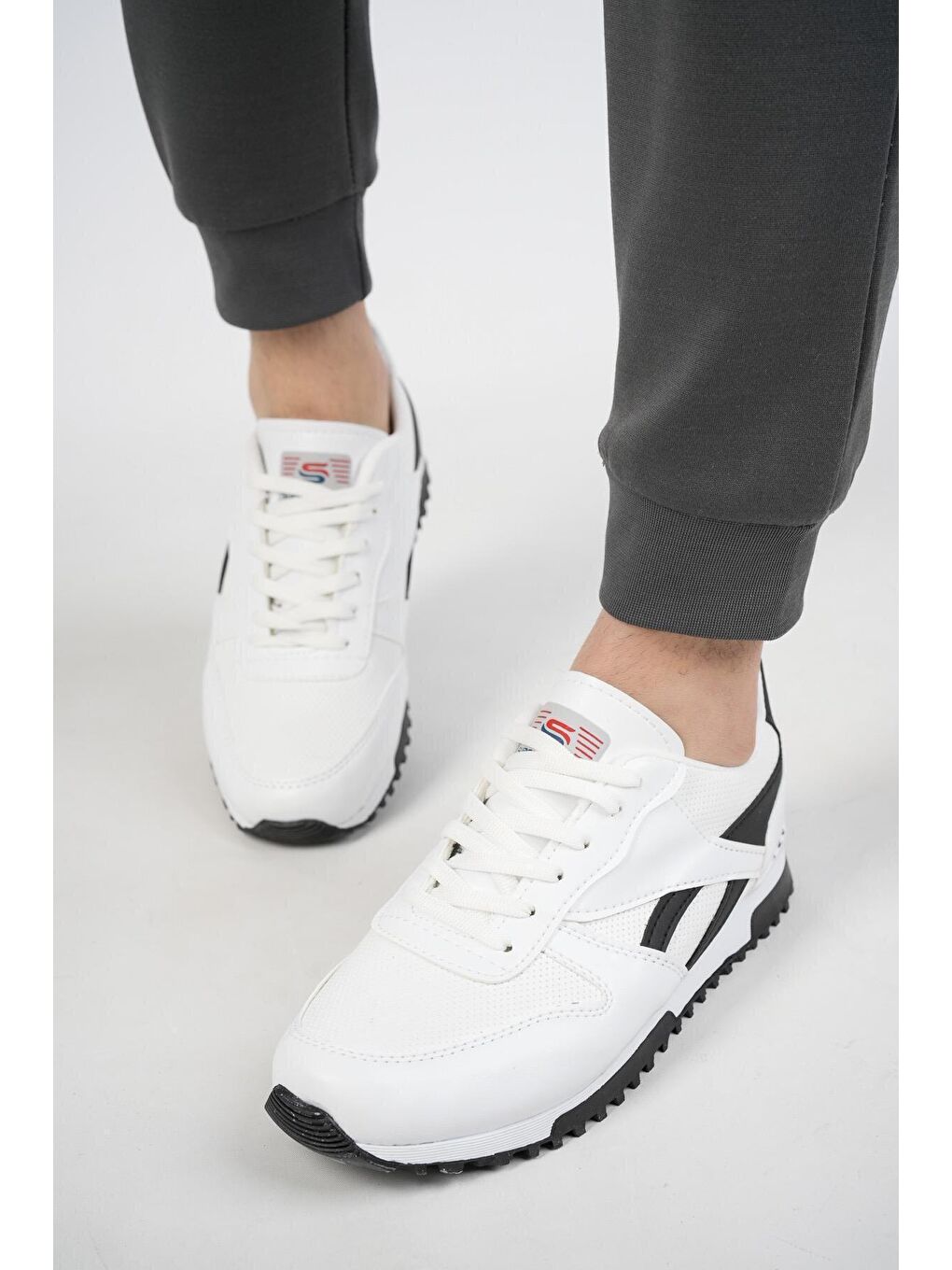 Muggo Beyaz Blake Unisex Ortopedik Günlük  Yürüyüş Koşu Sneaker Spor Ayakkabı - 1