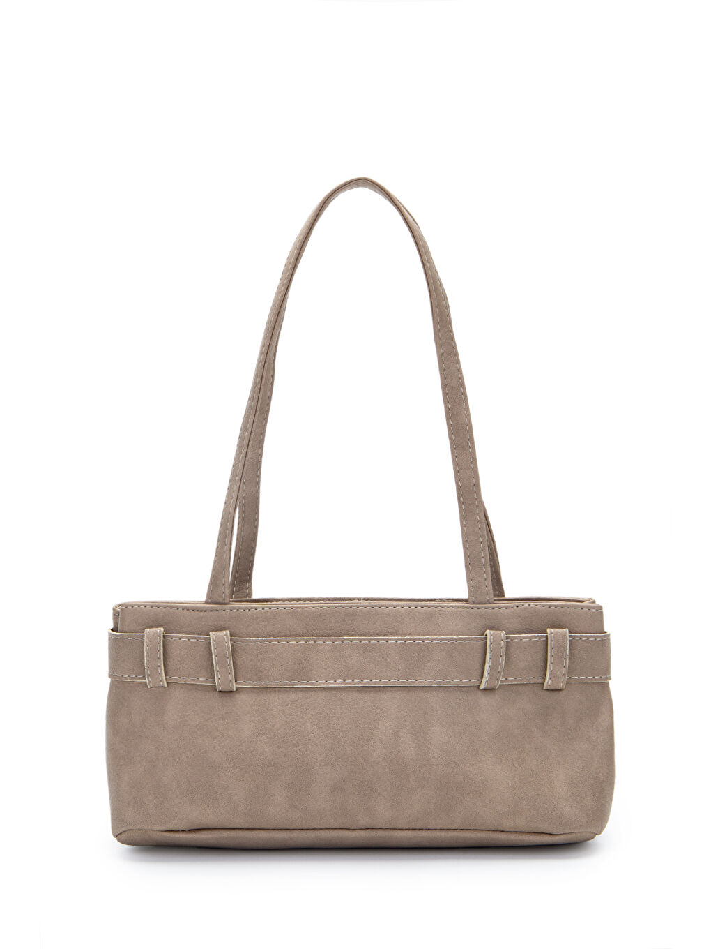 Kemer Detaylı Kadın Kol Çanta Birdy Bej-2