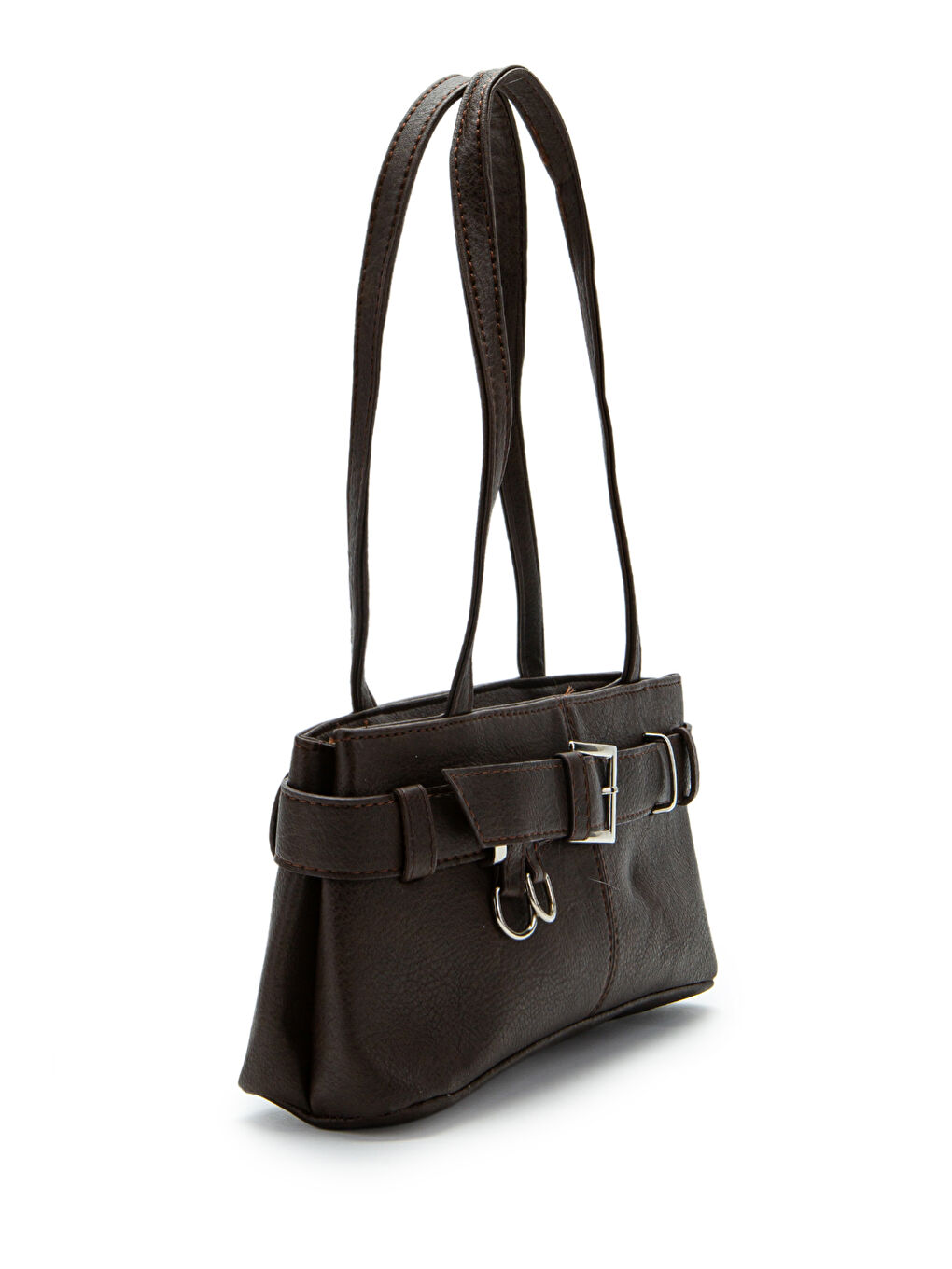 Kahverengi Kemer Detaylı Kadın Kol Çanta Birdy Acı Kahve-1