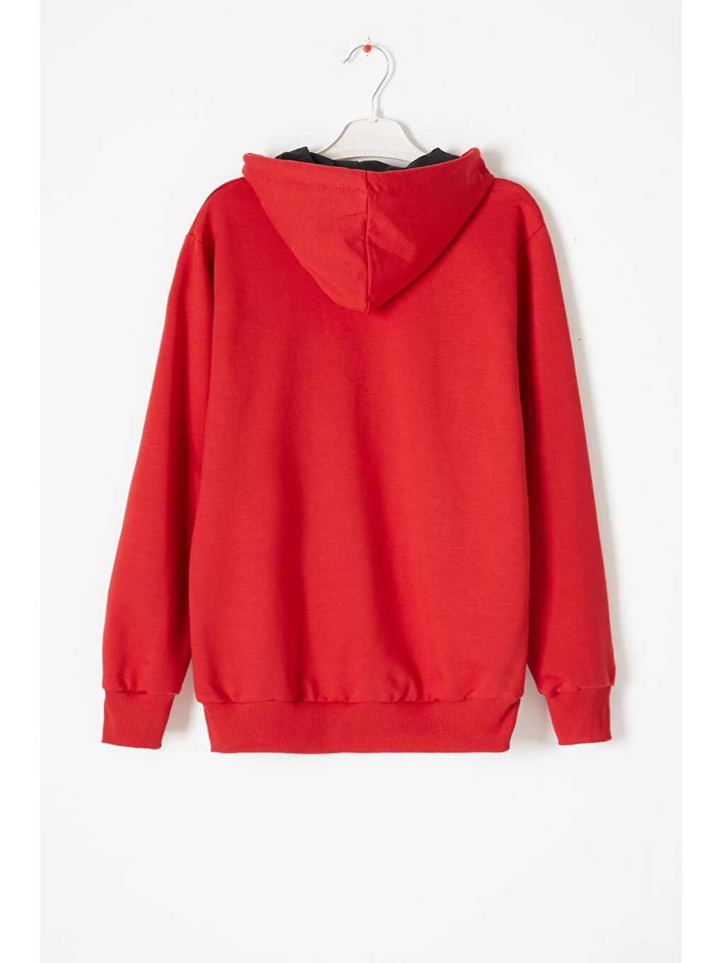 Kırmızı Kanguru Cepli Kapüşonlu Unisex Çocuk Sweatshirt 16784-3