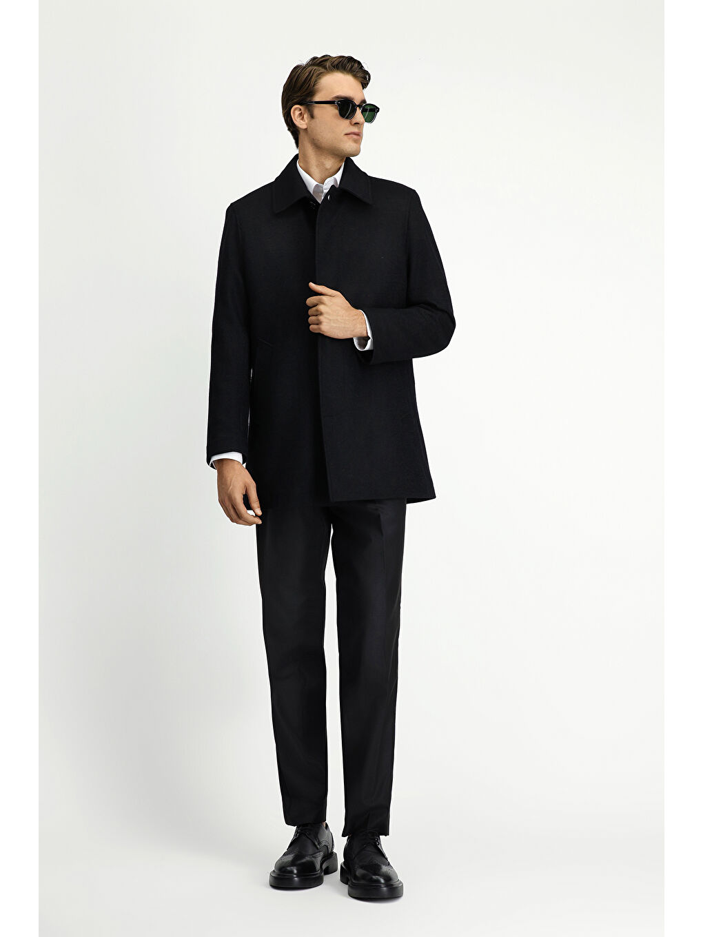 Siyah Yünlü Klasik Kaban-1