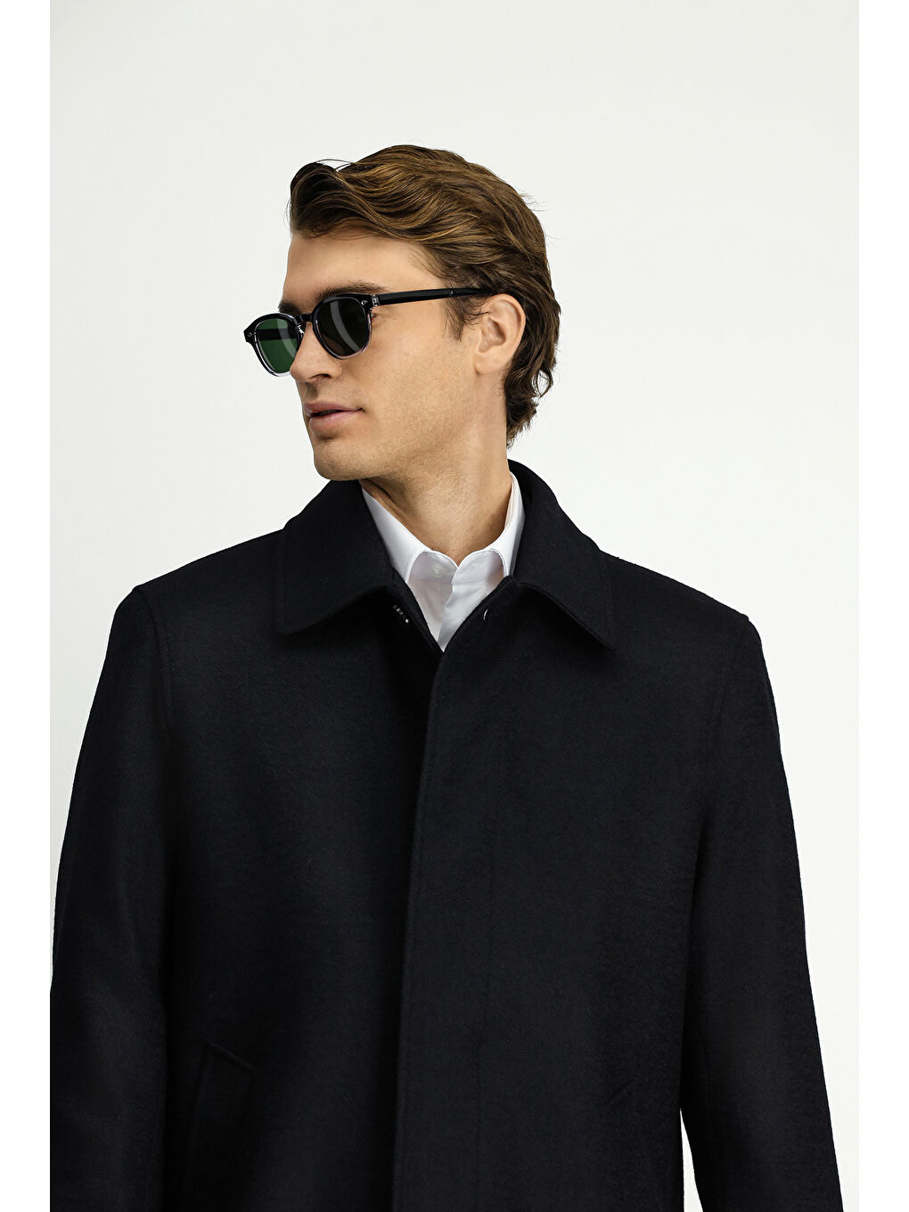 Siyah Yünlü Klasik Kaban-3