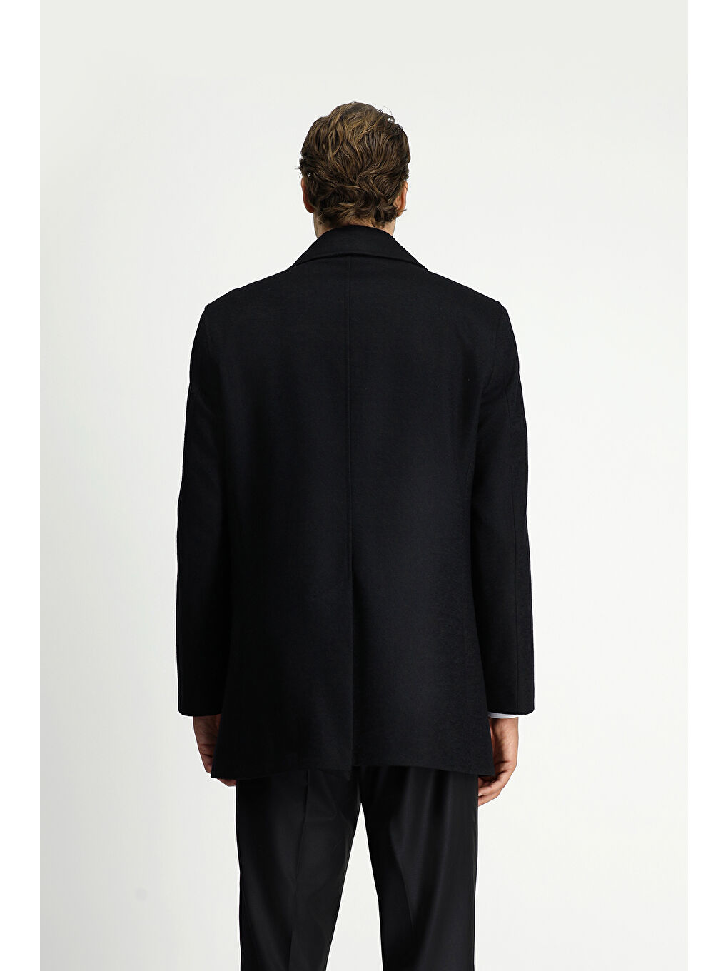 Siyah Yünlü Klasik Kaban-4