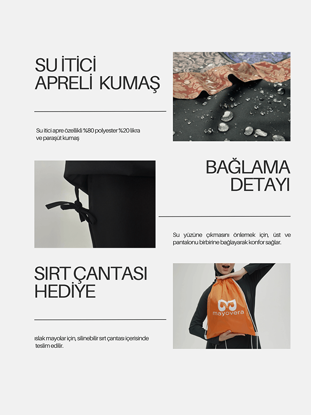 Karışık Üç Renk Desenli Paraşüt Mayo Takımı-6