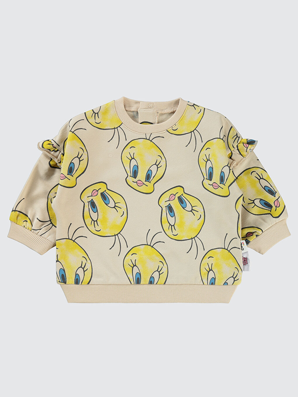 Bej Baby Kız Bebek Sweatshirt 6-18 Ay Taş Rengi