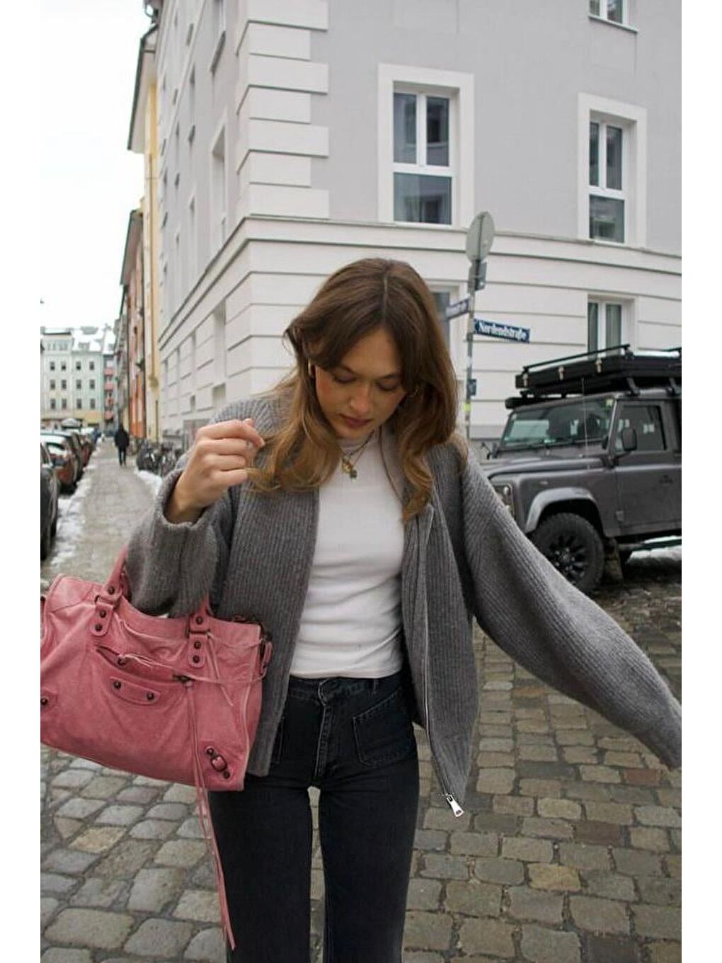 Gri Fermuarlı Uzun Kollu Triko Hırka Mg2061-2