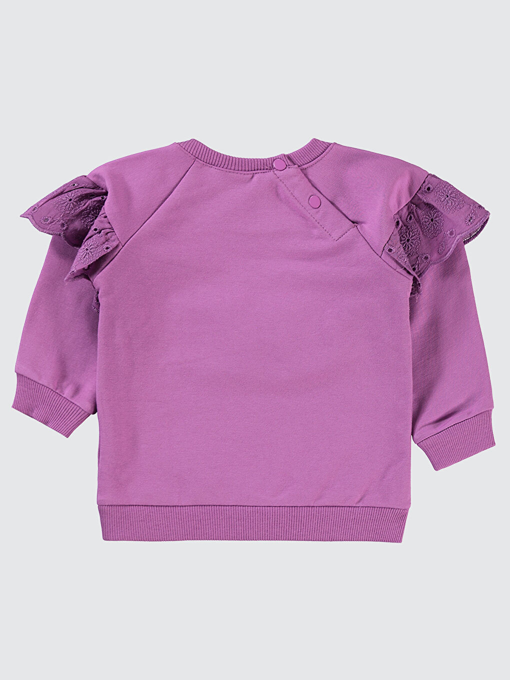 Lila Kız Bebek Sweatshirt 6-18 Ay Leylak-1