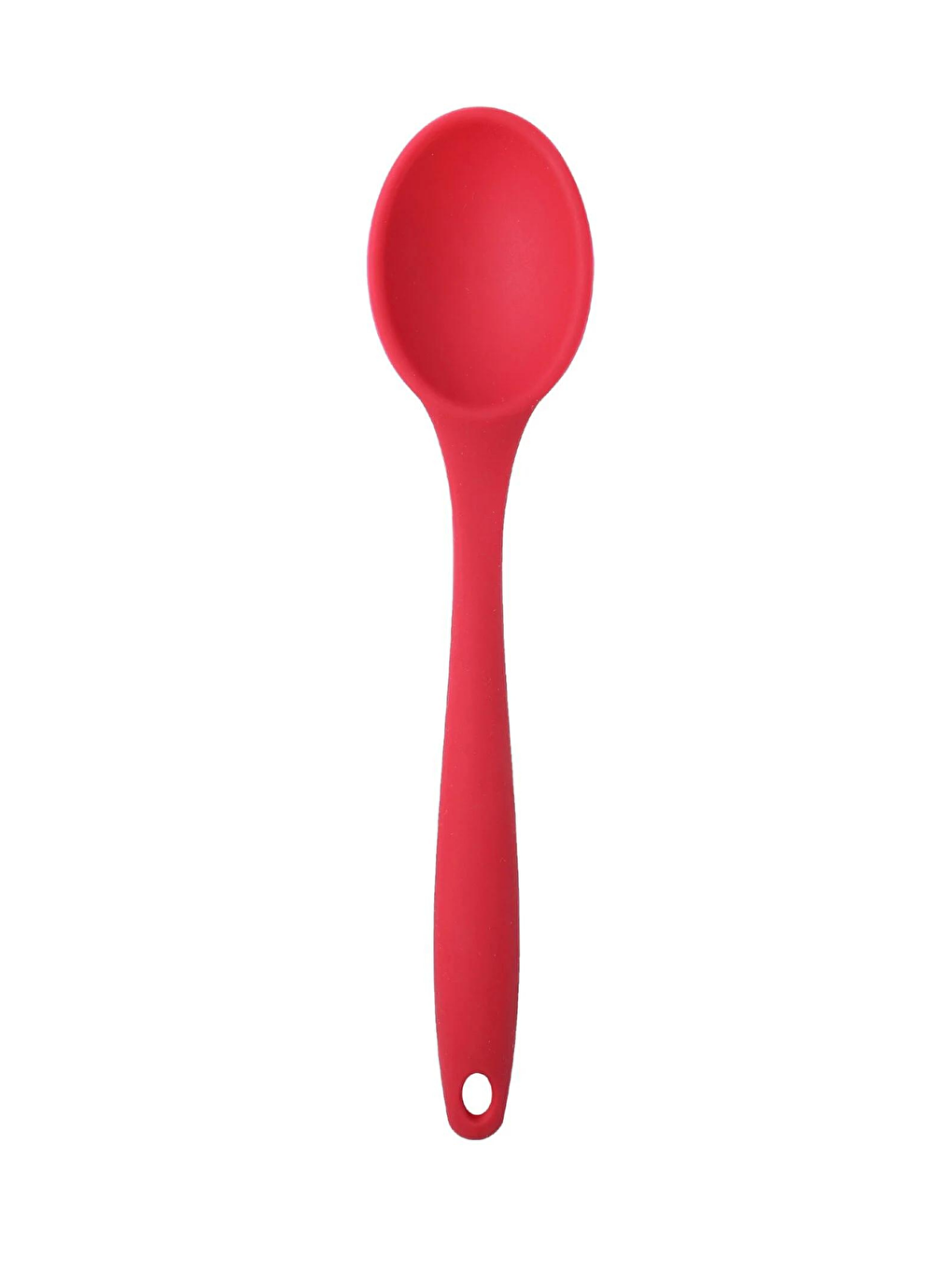 Kırmızı Büyük Boy Yanmaz Yapışmaz Silikon Kaşık Seti 5 Adet-5