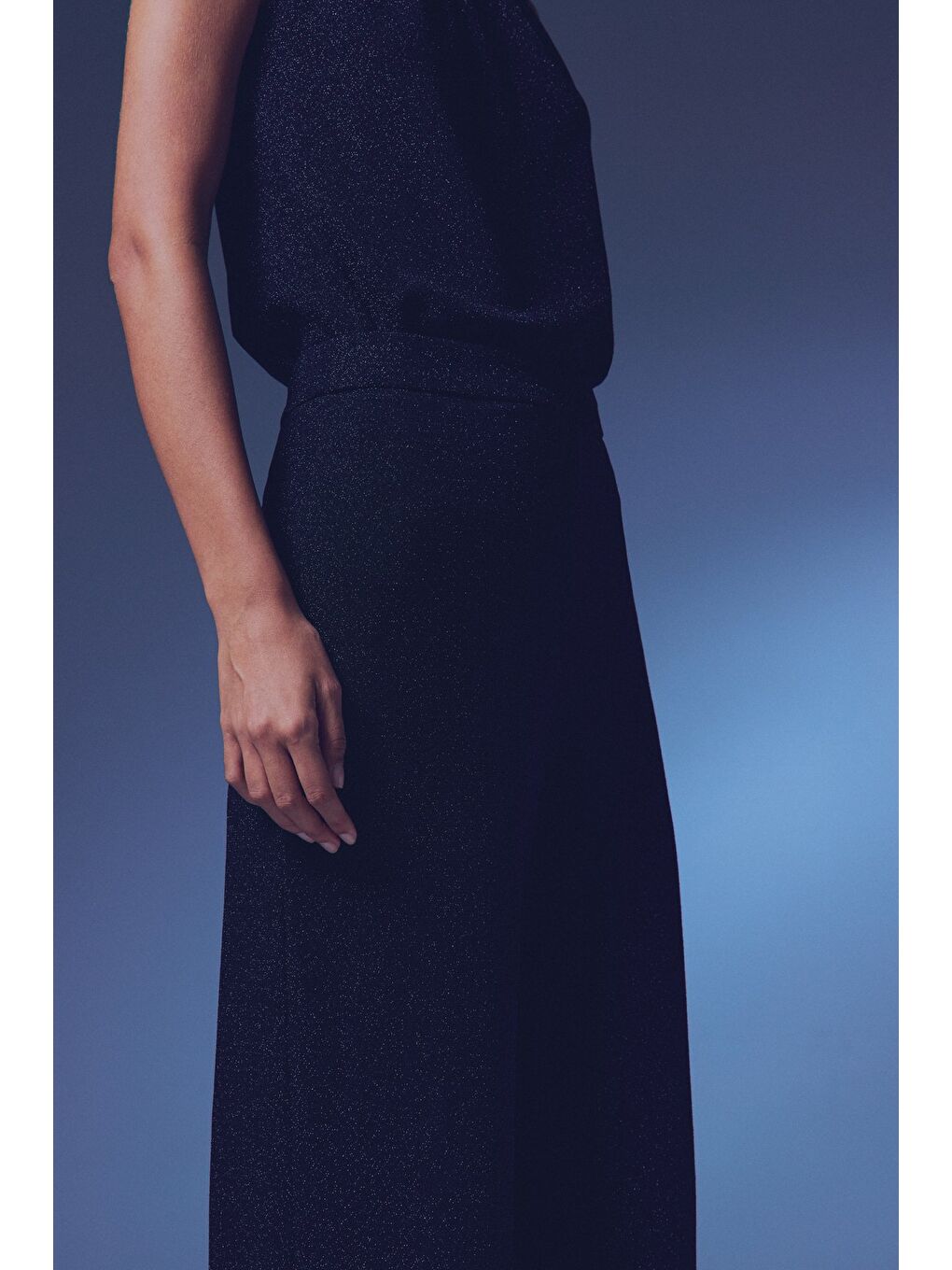 Simli Salaş Pantolon - Siyah-4