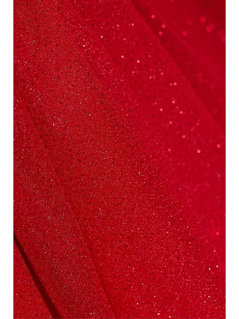 Kırmızı Çam Ağacı Baskılı Tül Etekli Kız Bebek Elbise - Betty-2