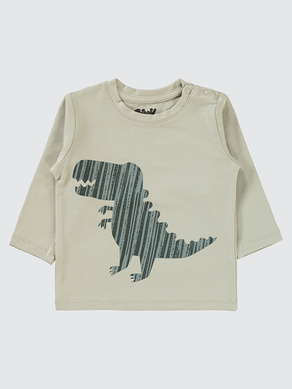 Bej Erkek Bebek Sweatshirt 6-18 Ay Taş Rengi