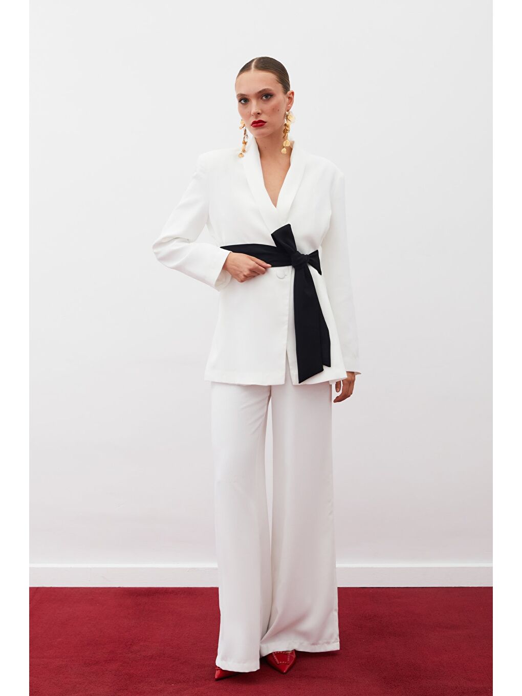 Salaş Krep Pantolon - Ekru-1