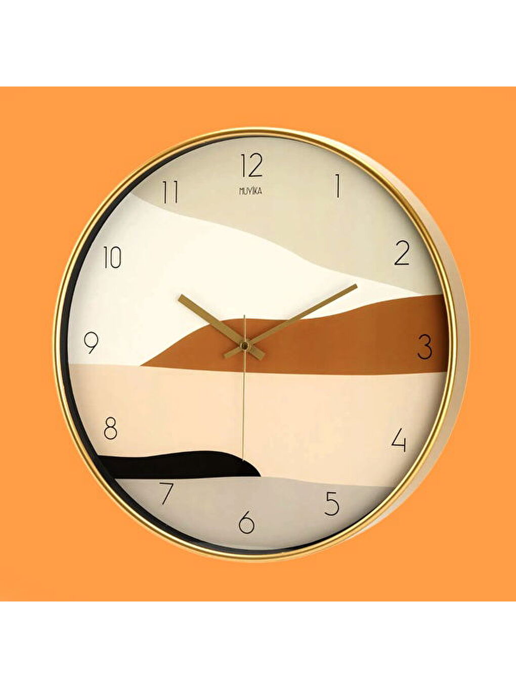 Karışık Pino Camlı Duvar Saati - Renkli - 42 cm-4