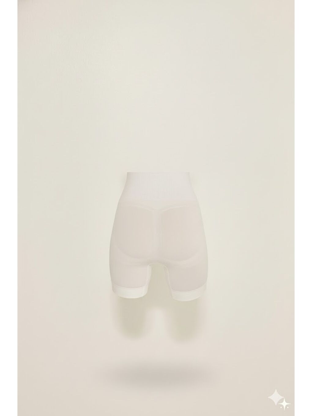 C12056 Masaj Özellikli Paçalı Boxer Korse Beyaz-1