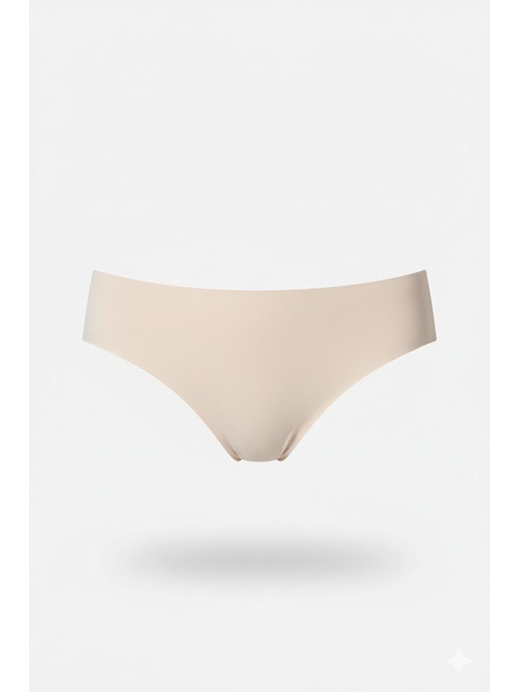 Bej C12803 Kadın Yapıştırma Lazer Kesim Külot Vizon