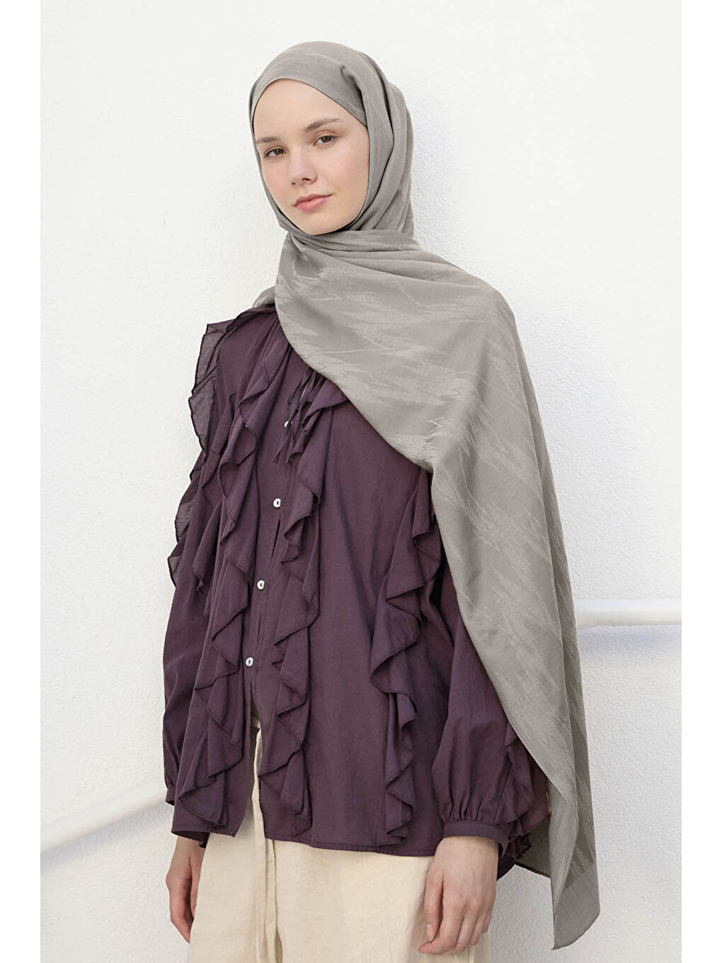 Pamuk Line Şal Kum Beji