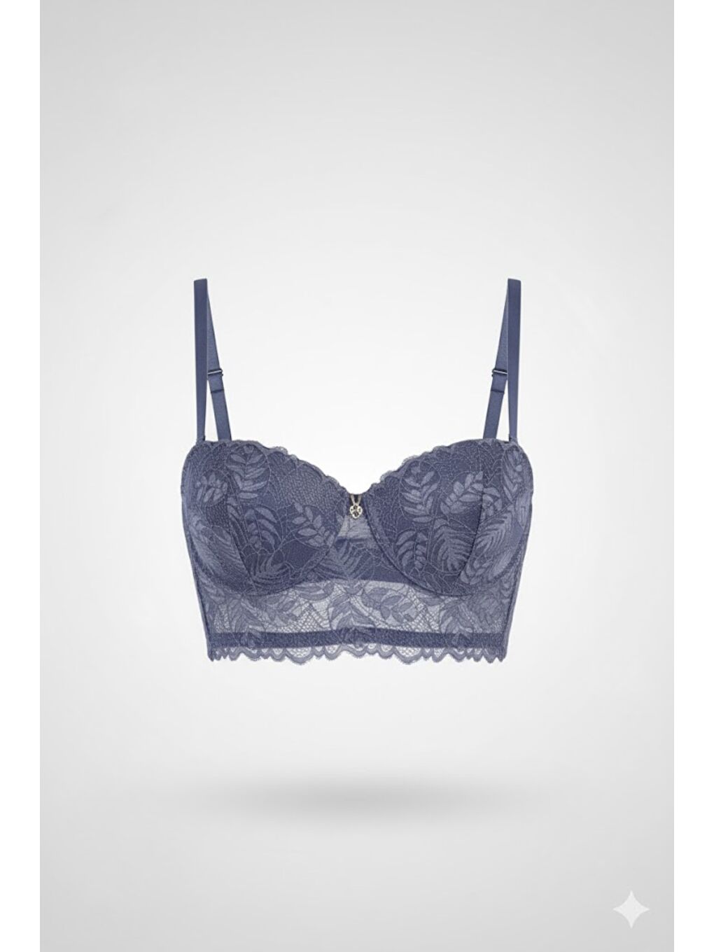 Destekli Straplez Bralet Sütyen C13022 Mavi