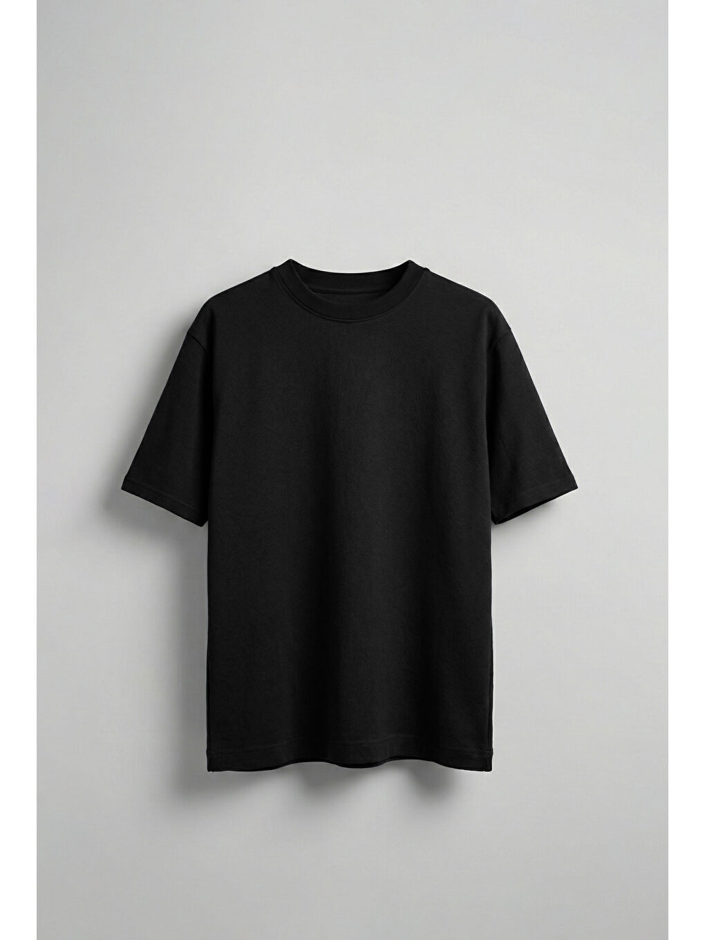 Erkek Oversize Basic %100 Pamuk Tişört Siyah
