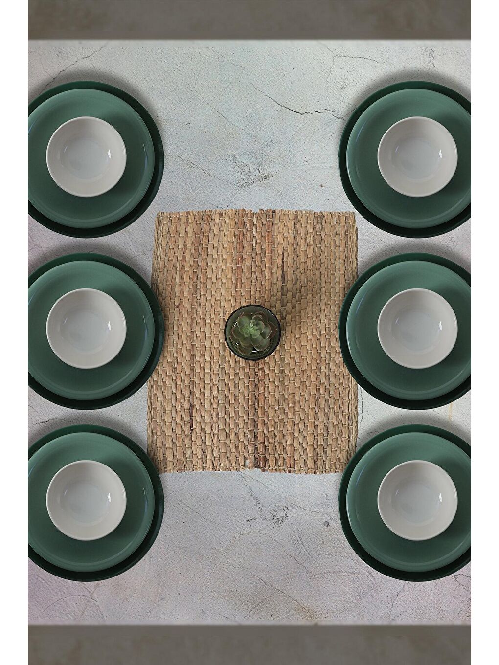 Karışık Green Mix Yemek Takımı 18 Parça 6 Kişilik-4