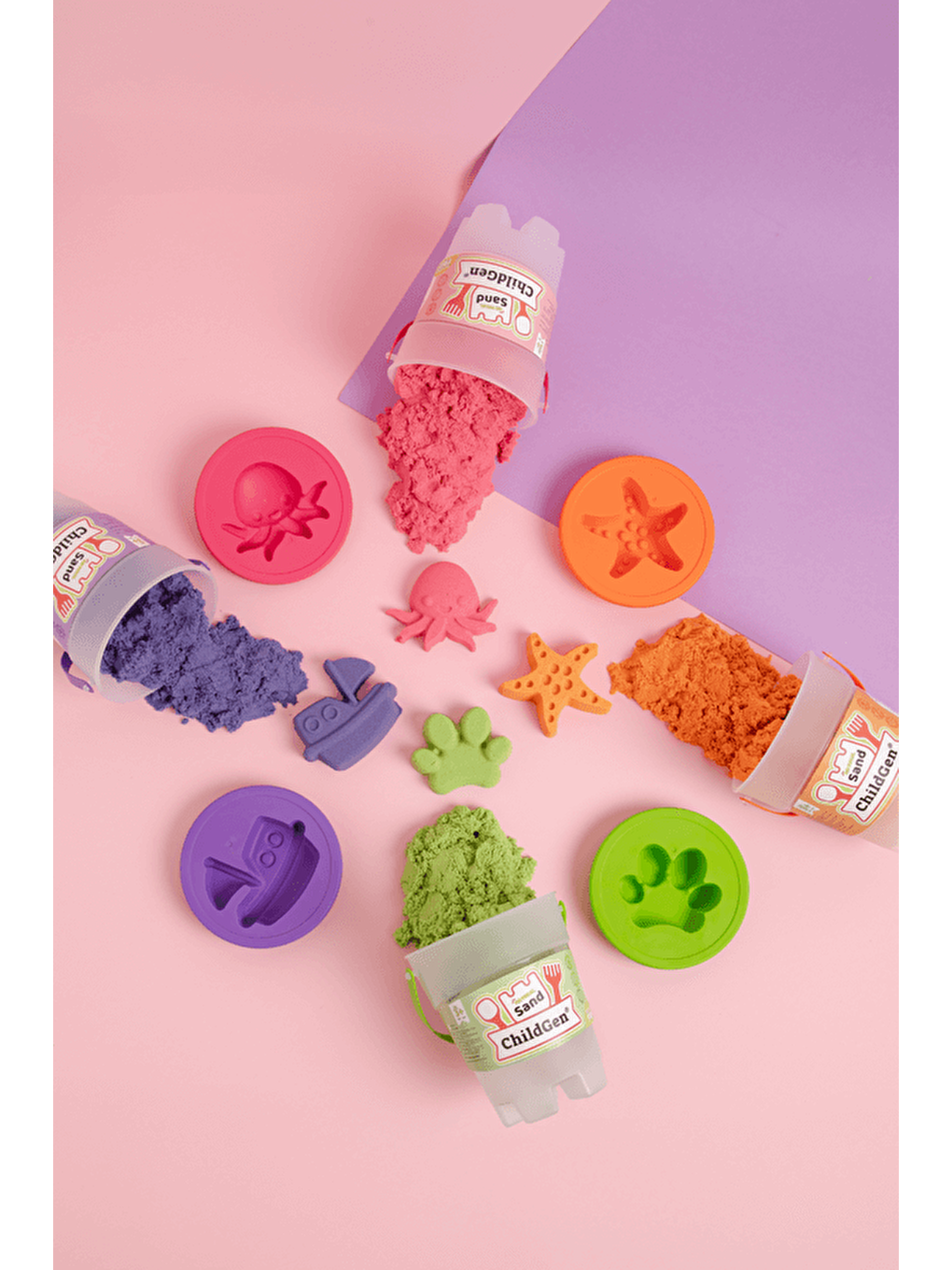 Doğal Kinetik Kum 500gr - Turuncu-4