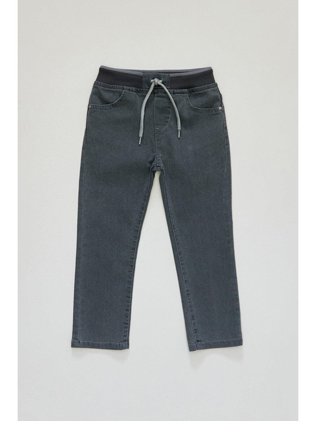 Gri Beli Lastikli Erkek Çocuk Pantolon