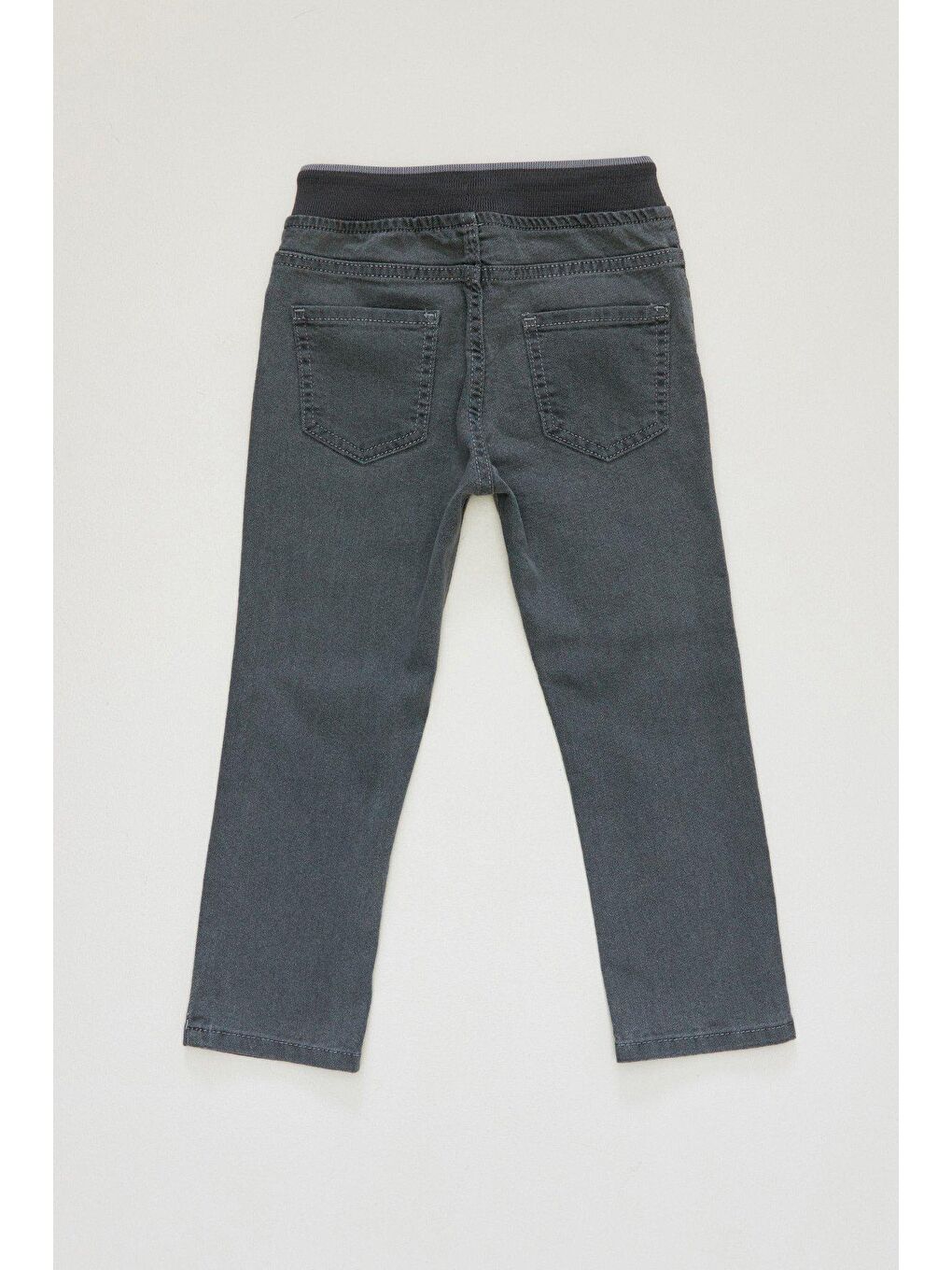 Gri Beli Lastikli Erkek Çocuk Pantolon-2