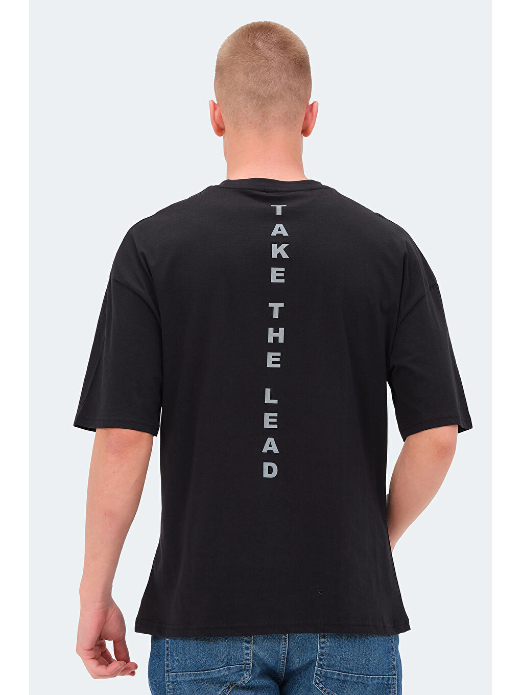 Erkek %100 Pamuk Tişört Siyah-1