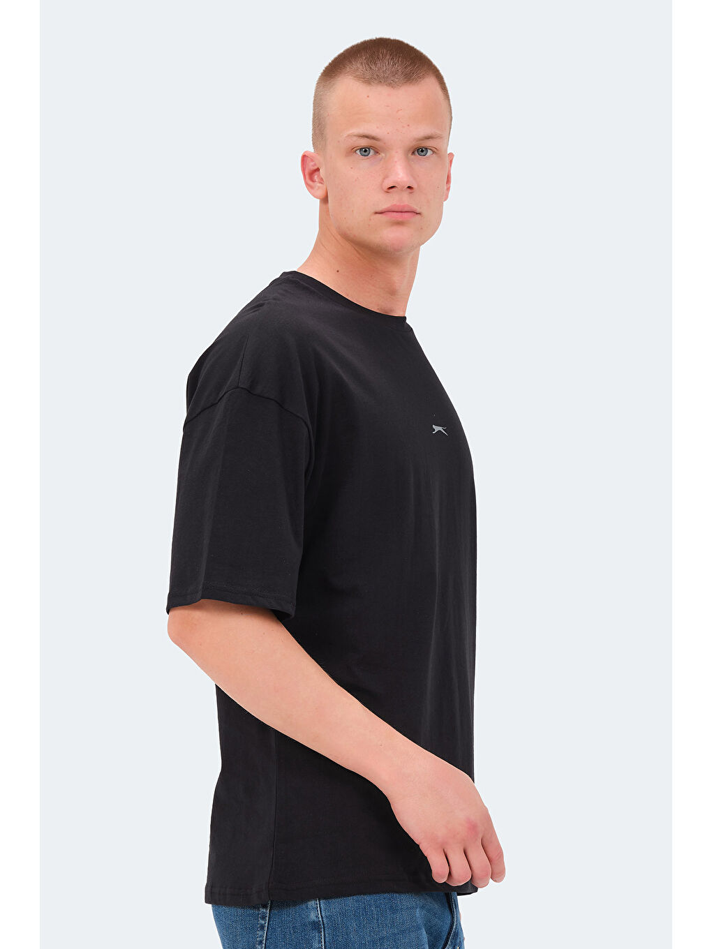 Erkek %100 Pamuk Tişört Siyah-3