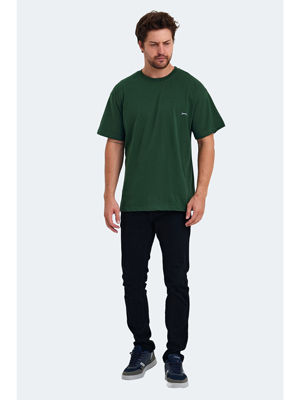 KULANA OveR Erkek %100 Pamuk Tişört Yeşil-6