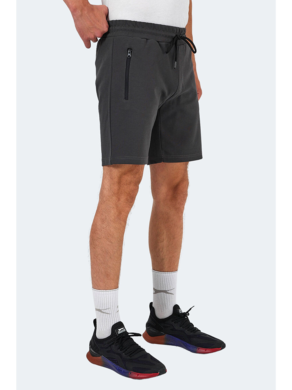 VANO I Erkek Cepli Koyu Gri Şort-2