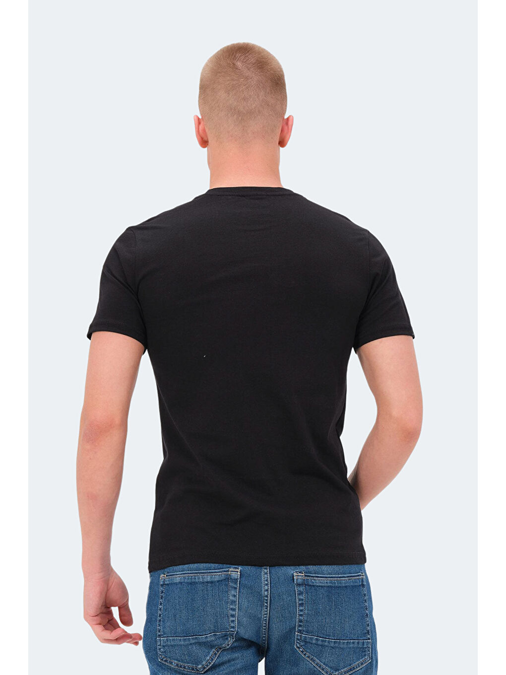 veDRAN KTN Erkek %100 Pamuk Tişört Siyah-1