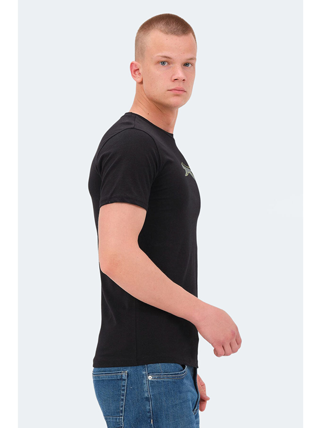 veDRAN KTN Erkek %100 Pamuk Tişört Siyah-3