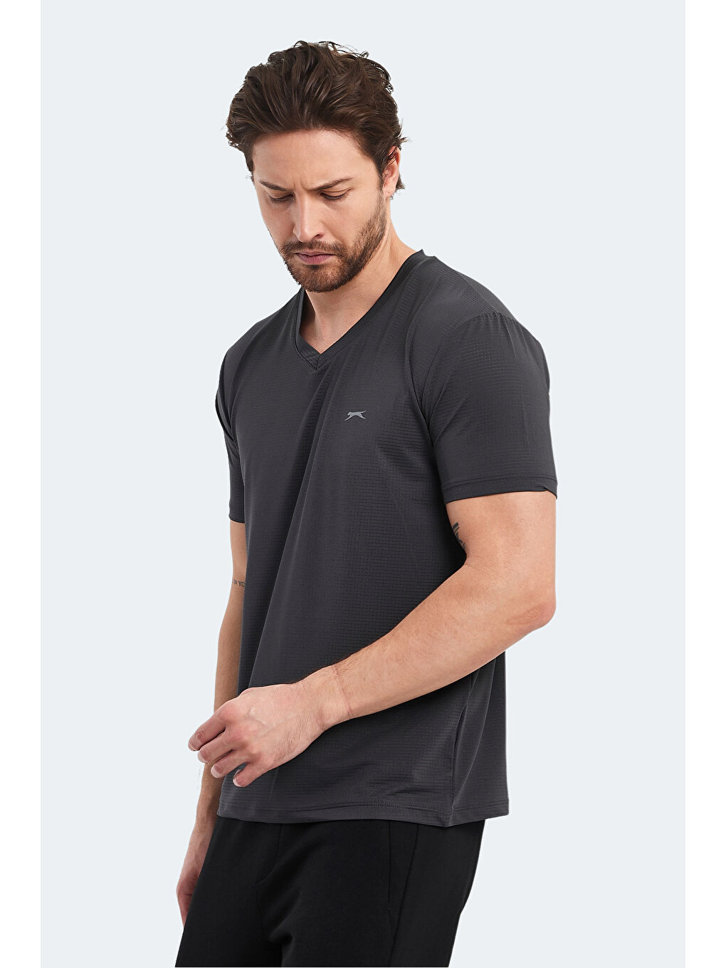 Erkek Tişört Koyu Gri-2