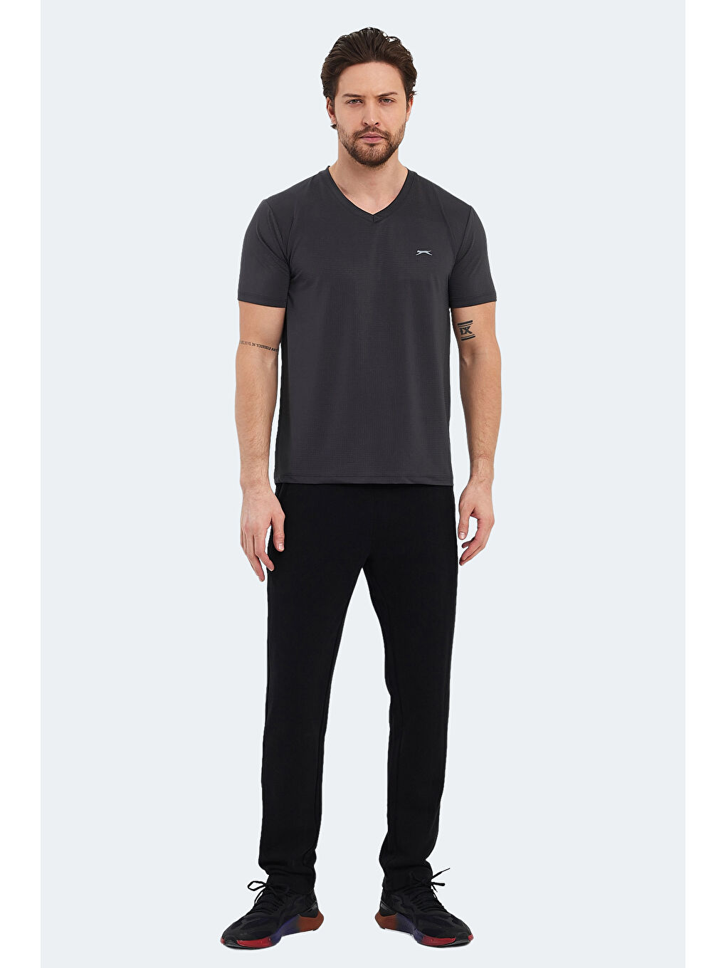 Erkek Tişört Koyu Gri-6