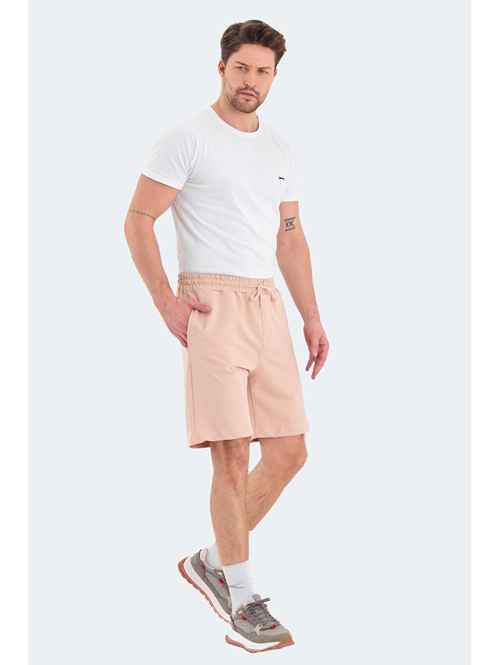 KALLIE Erkek Cepli Bej Şort-3