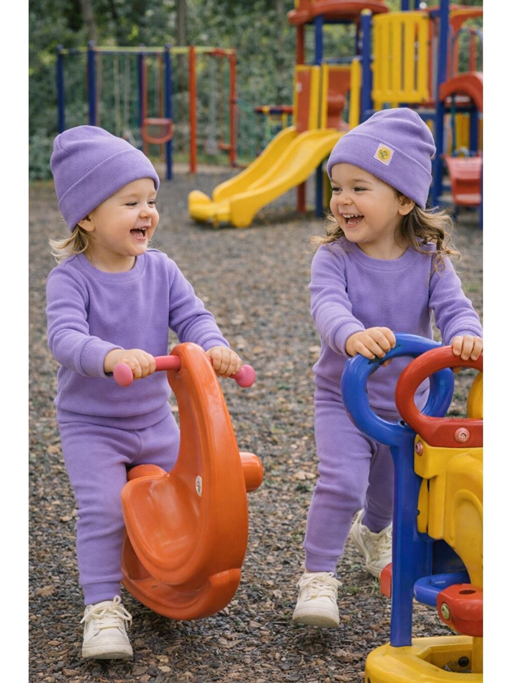 Lila Unisex 3'Lü Kaşkorse Bebe Takım-2