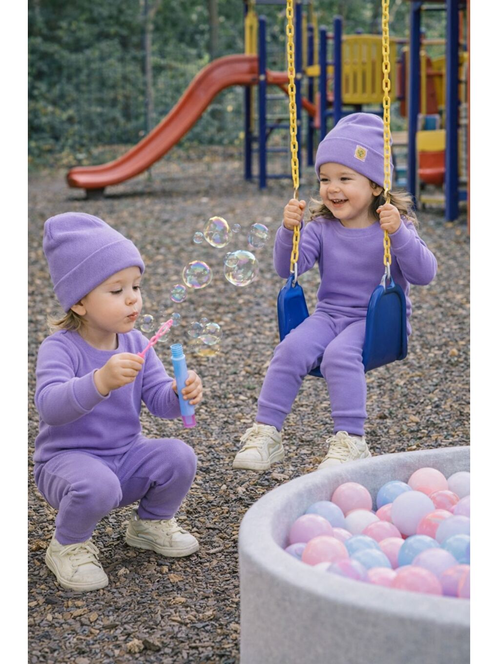 Lila Unisex 3'Lü Kaşkorse Bebe Takım-3