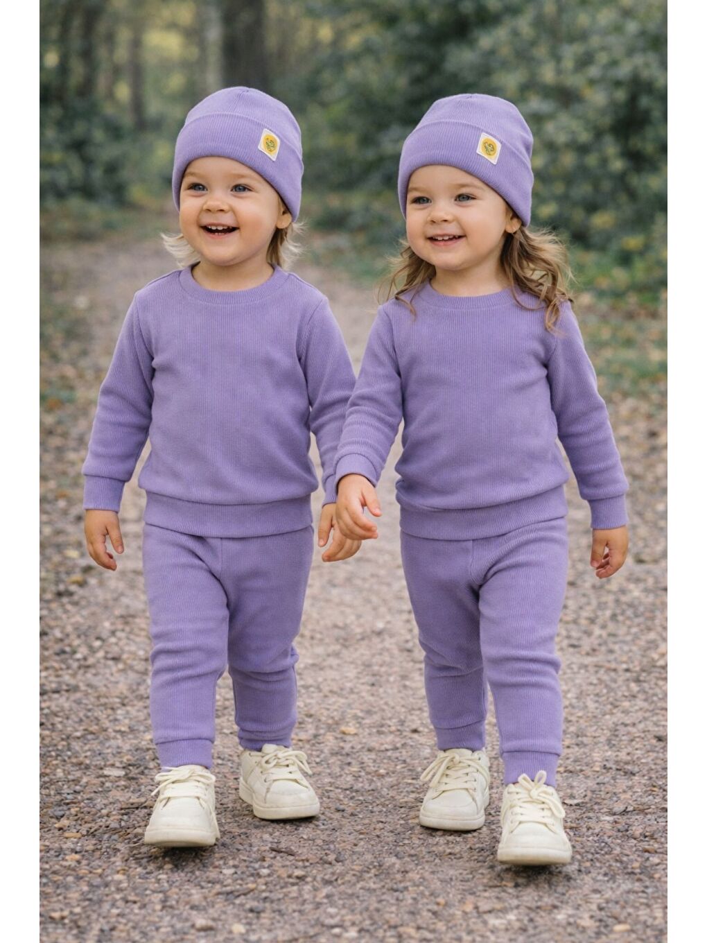 Lila Unisex 3'Lü Kaşkorse Bebe Takım-4